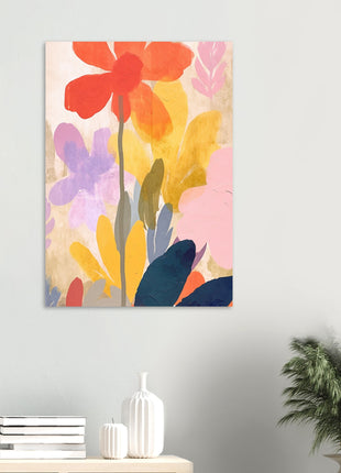 Colorful flower retro poster