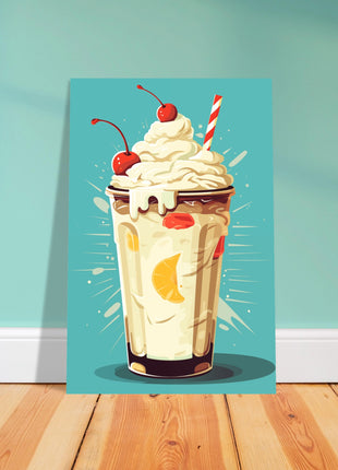 Retrol milkshake kitchen poster