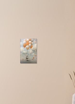 Mouse with balloons kids room poster