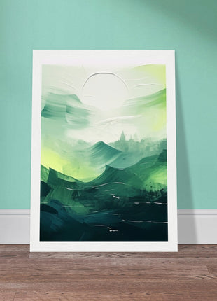 Abstract green painted landscape print (part 2 of 3)