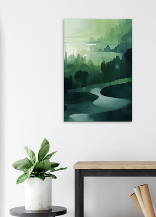 Green abstract landscape poster (part 3 of 3)