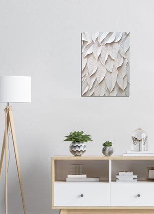 White 3D leaves poster