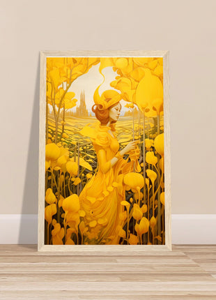 Yellow surrealistic poster