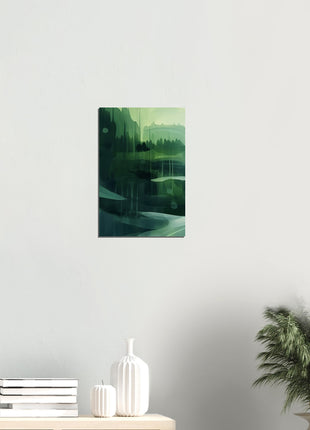 Green abstract landscape poster (Part 1 of 3)