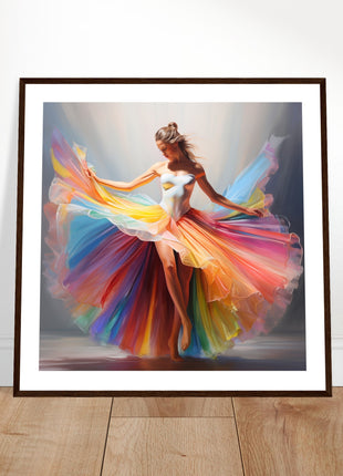 Regenboog danser poster