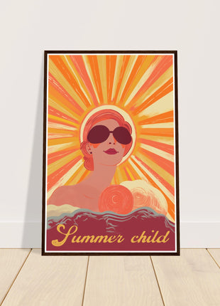 Summer child retro poster