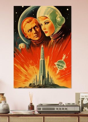 Affiche vintage futuriste