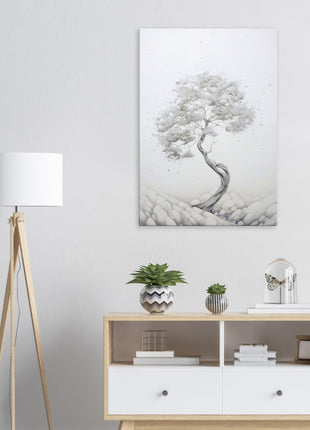 White tree painting poster