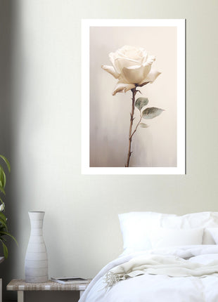 White rose painting