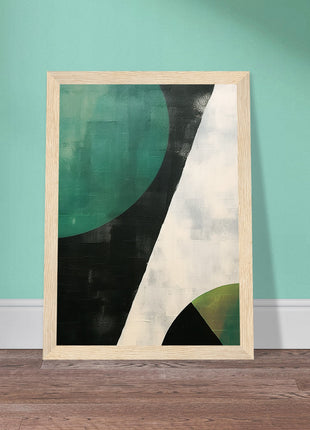 Abstract green geometric poster