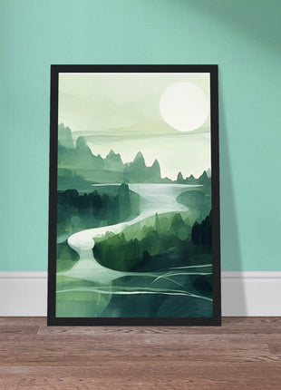 Green abstract landscape poster (part 2 of 3)