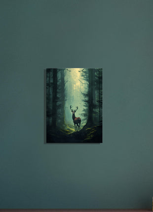 Deer in the woods poster