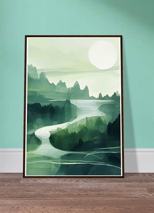 Green abstract landscape poster (part 2 of 3)