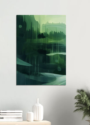 Green abstract landscape poster (Part 1 of 3)