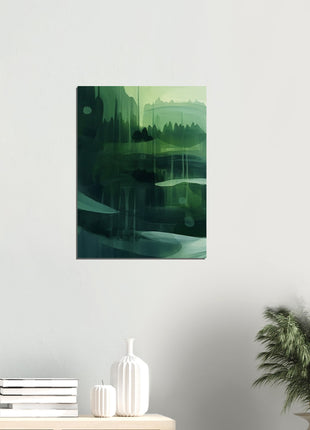 Green abstract landscape poster (Part 1 of 3)