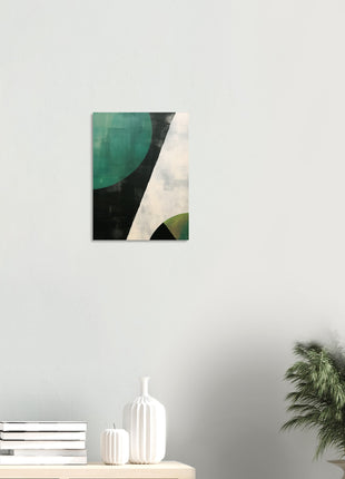 Abstract green geometric poster