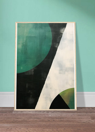 Abstract green geometric poster