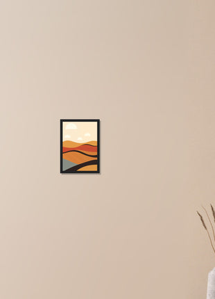 Abstract fall landscape poster