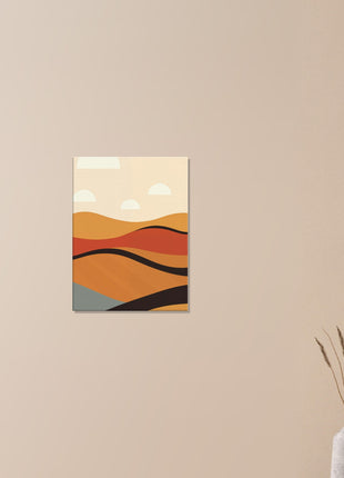 Abstract fall landscape poster