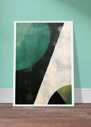 Abstract green geometric poster