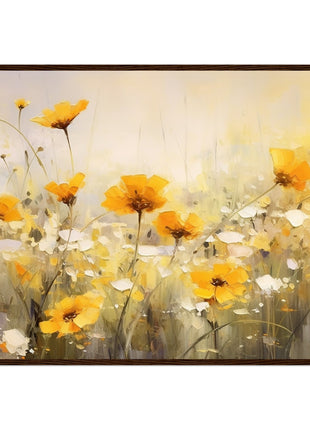 Yellow field of flowers poster