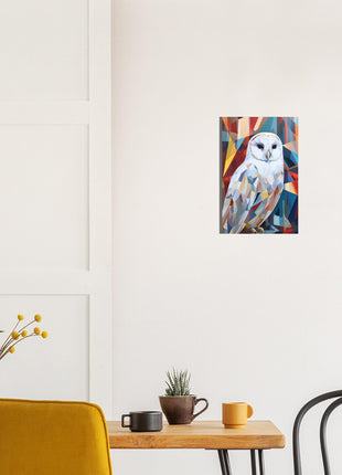 Colorful Owl Poster Embracing Artistic Symmetry