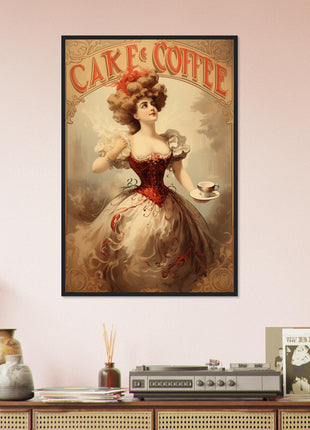 Affiche de cuisine vintage Cake & Coffee