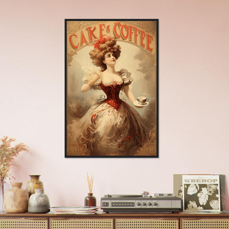 Affiche de cuisine vintage Cake & Coffee