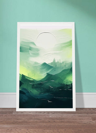 Abstract green painted landscape print (part 2 of 3)