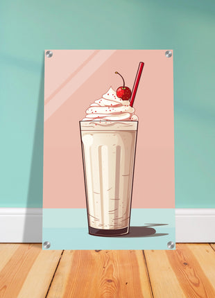 Vintage milkshake kitchen poster