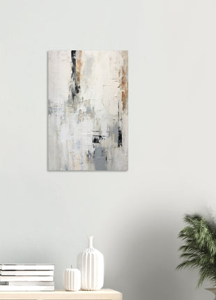 White abstract painting poster