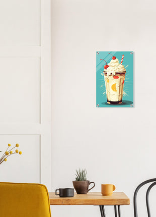 Retrol milkshake kitchen poster