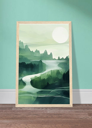 Green abstract landscape poster (part 2 of 3)