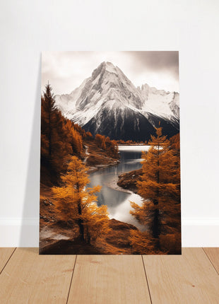 Fall mountain landscape poster