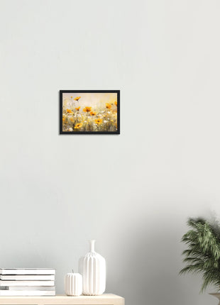 Yellow field of flowers poster