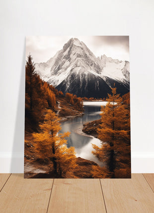 Fall mountain landscape poster