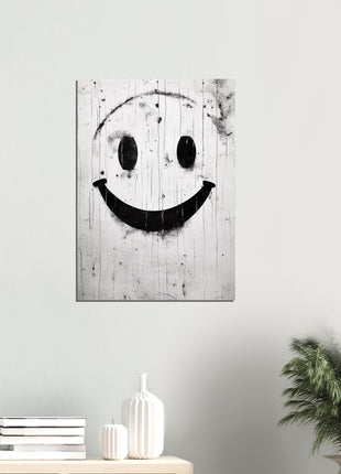 Smiley poster (Black & White wall art)