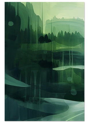 Green abstract landscape poster (Part 1 of 3)