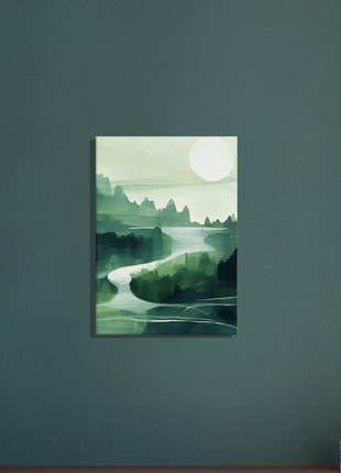 Green abstract landscape poster (part 2 of 3)