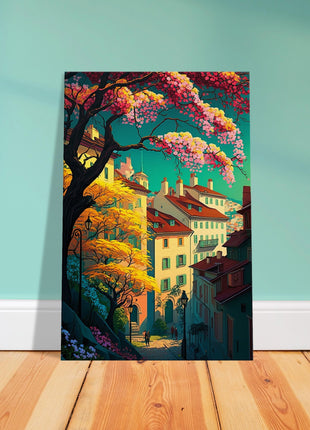 Colorful Town In Spring Poster