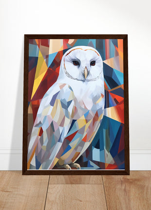 Colorful Owl Poster Embracing Artistic Symmetry