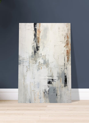 White abstract painting poster