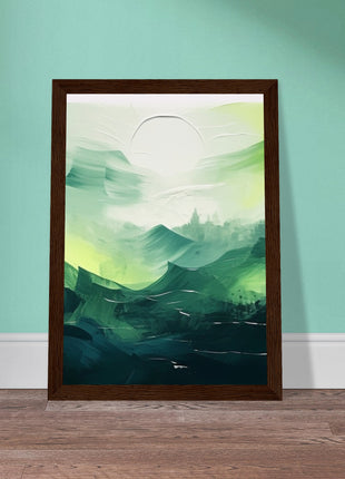 Abstract green painted landscape print (part 2 of 3)