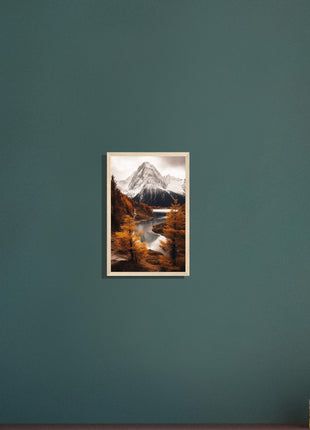 Fall mountain landscape poster