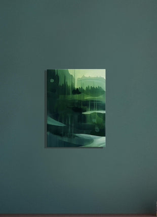 Green abstract landscape poster (Part 1 of 3)