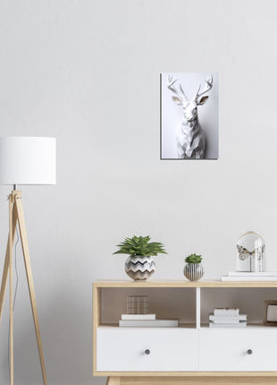 Geometric 3D deer poster