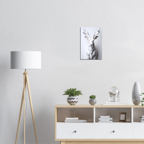 Geometric 3D deer poster