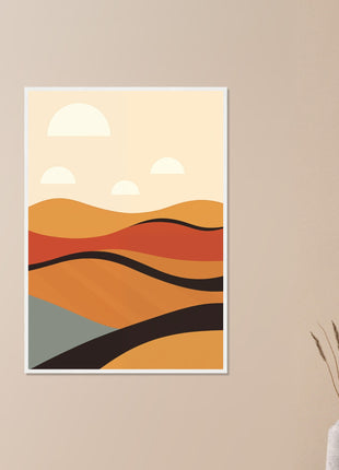 Abstract fall landscape poster