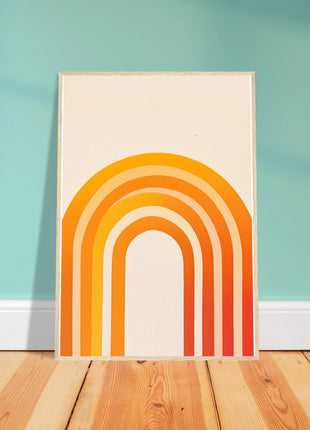 Retro rainbow archway poster