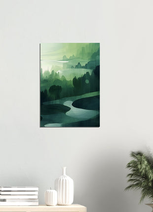 Green abstract landscape poster (part 3 of 3)